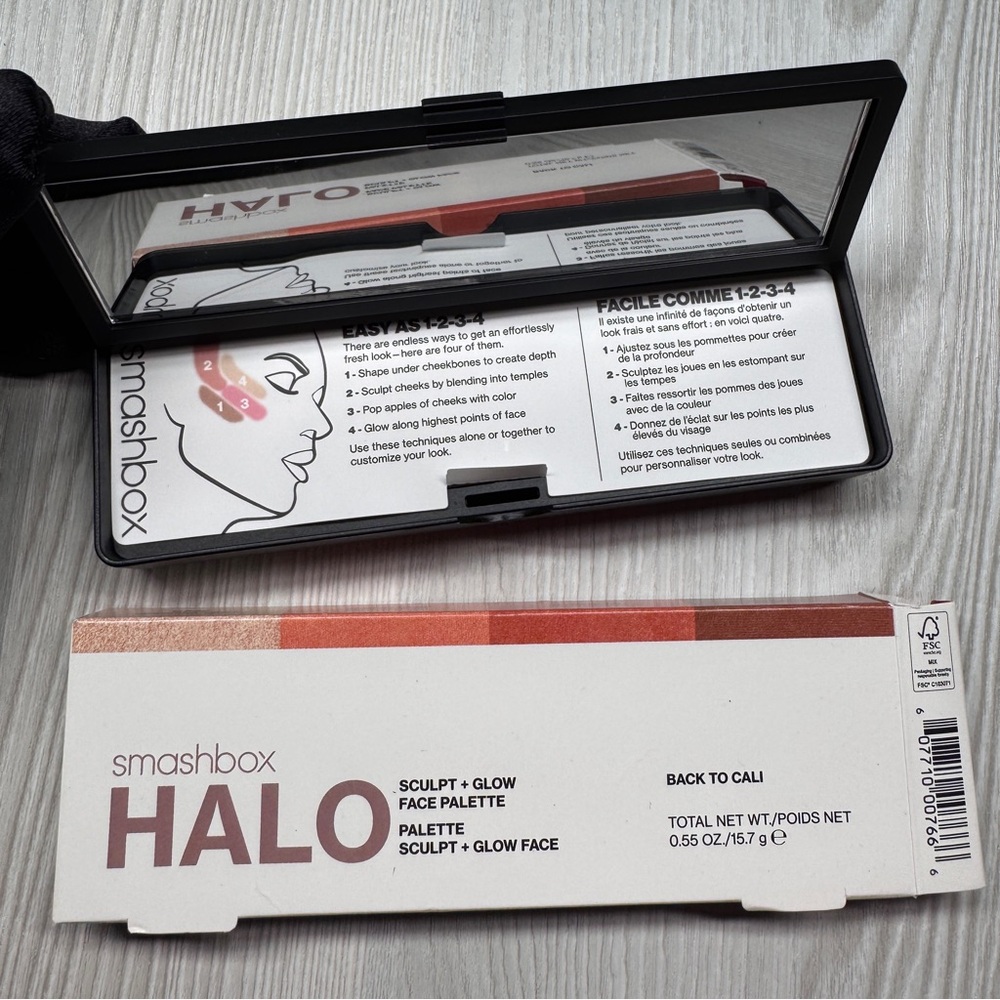 Smashbox Halo Sculpt + Glow Face Palette Back to Cali Highlighter C Pop Blush - Picture 2 of 6